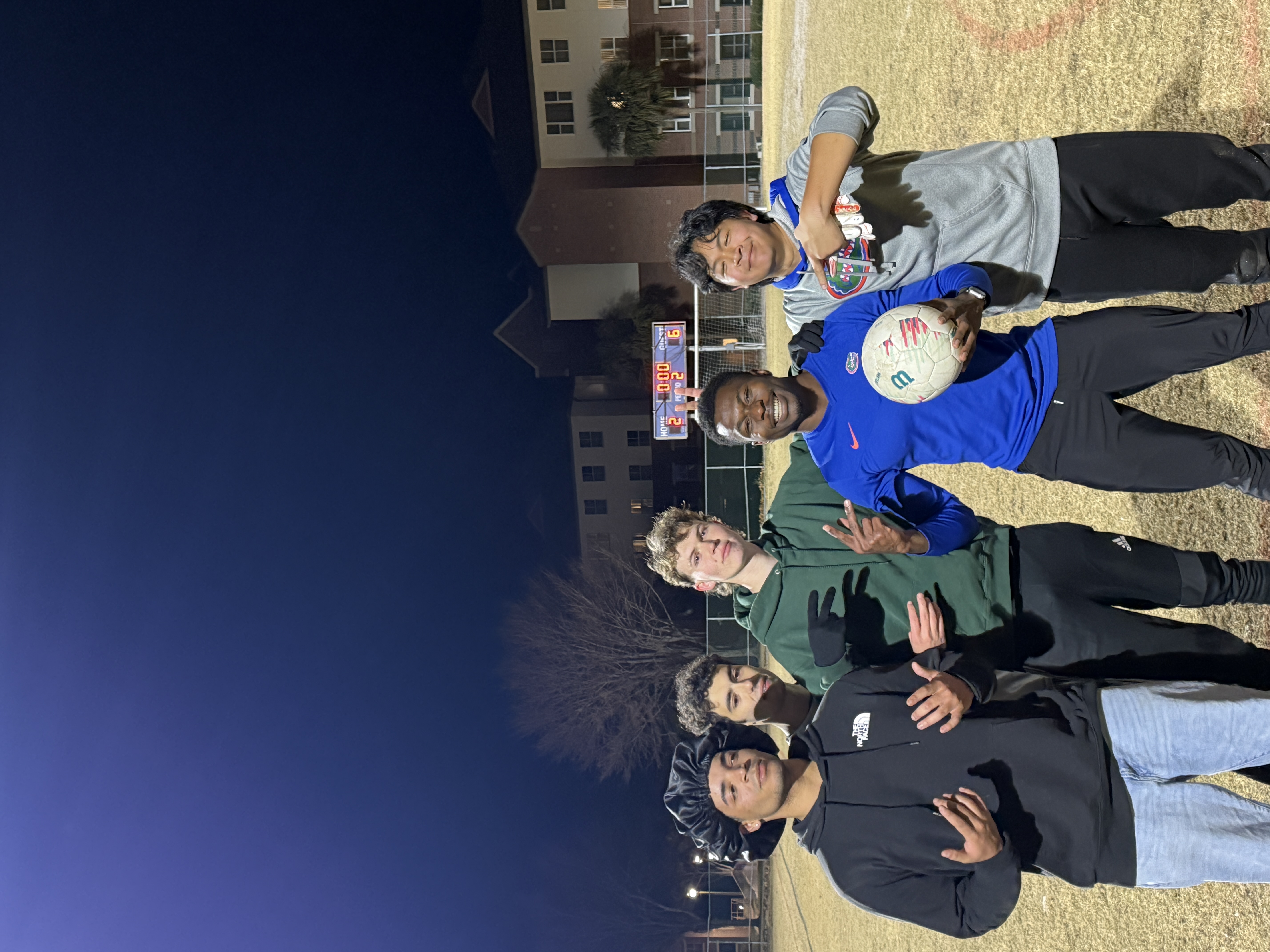 Melvin with soccer teammates